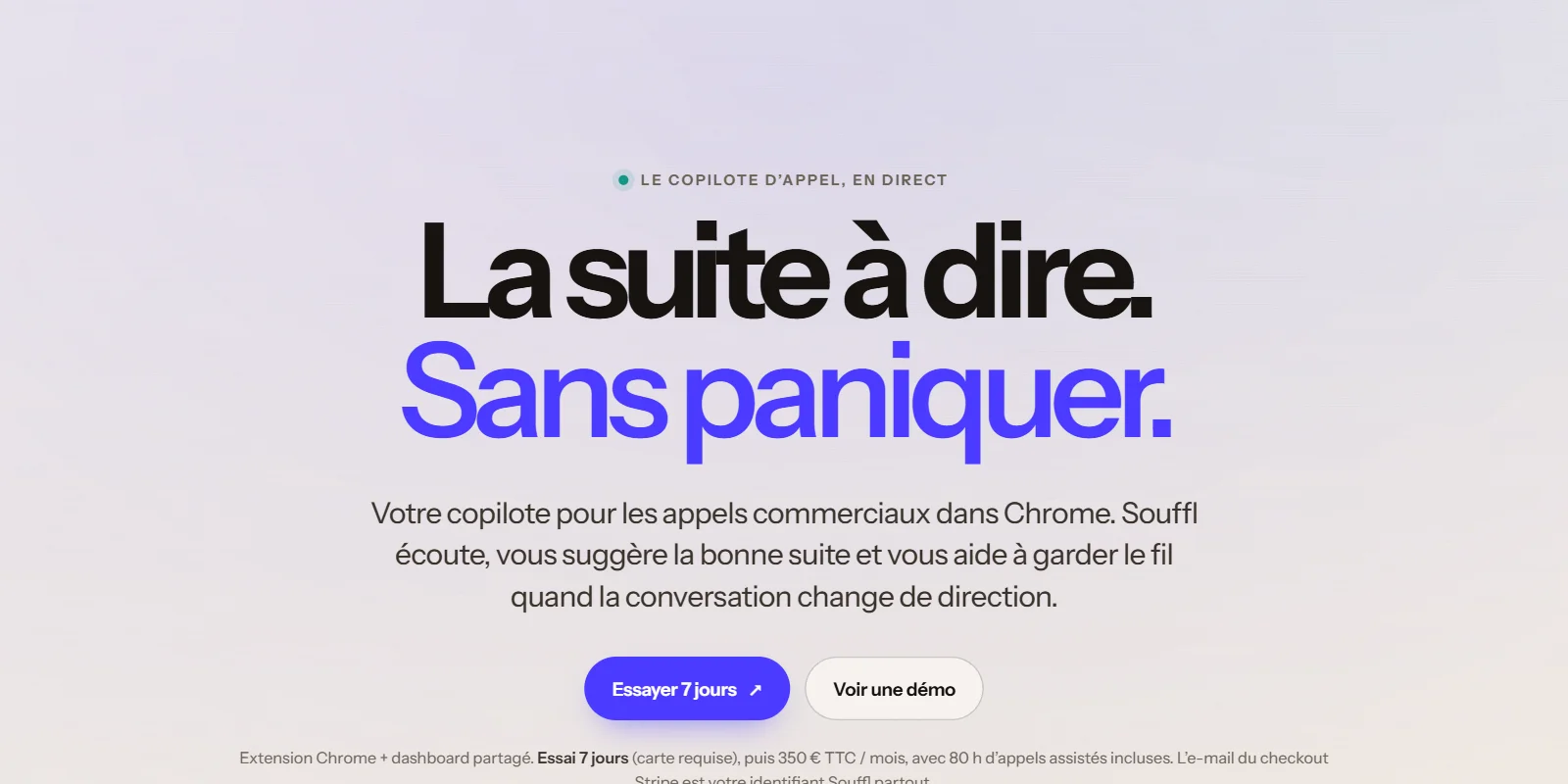 Aperçu du site de Souffl
