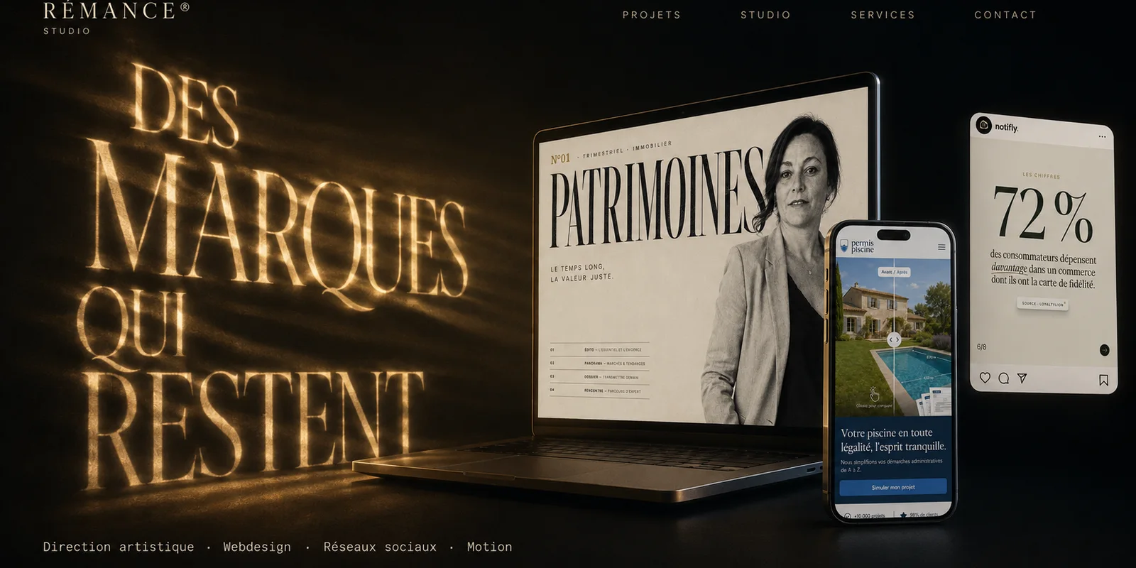 Aperçu du site de Rémance Studio